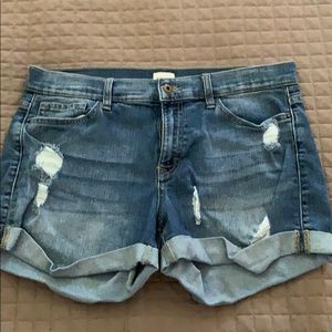 Destroyed Denim Shorts